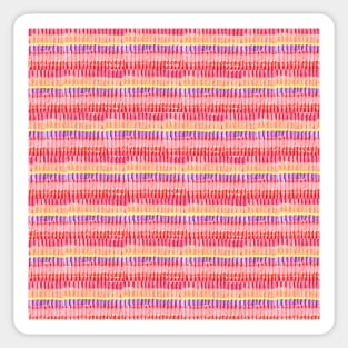 Boho Red Stripes Sticker